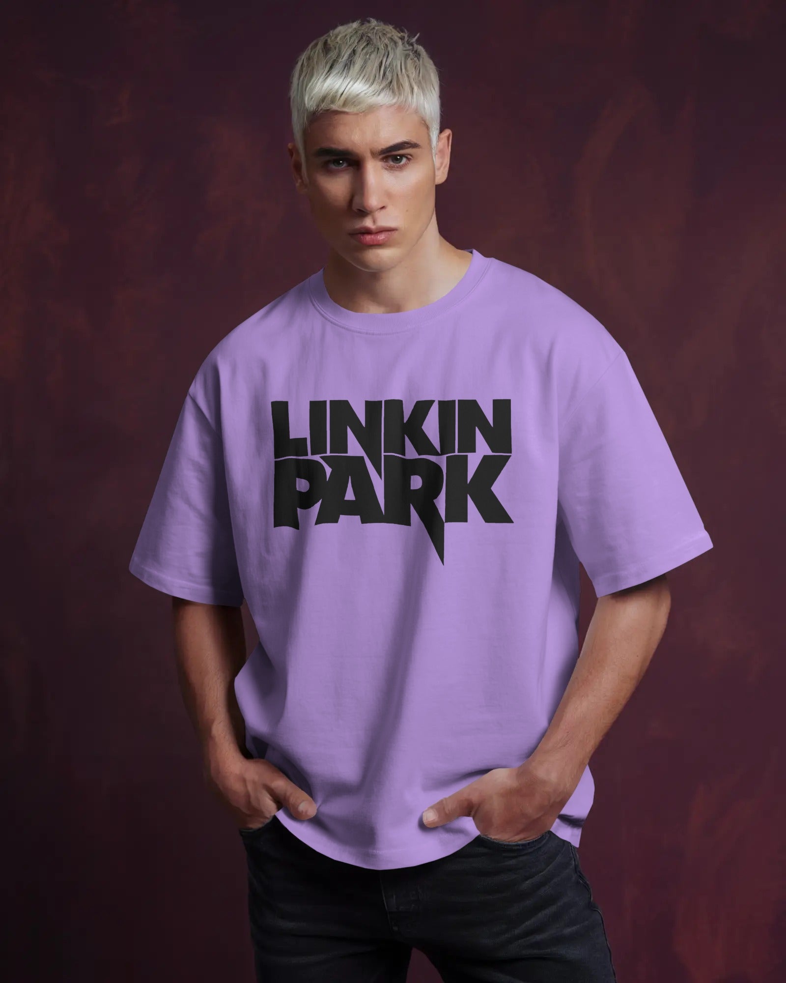 Linkin Park Essentials Oversized Lavender Tshirt from Nitorious Atelier
