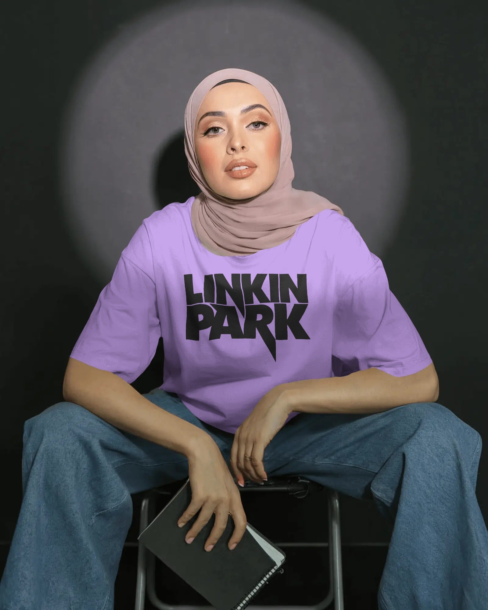 Linkin Park Essentials Oversized Lavender Tshirt from Nitorious Atelier