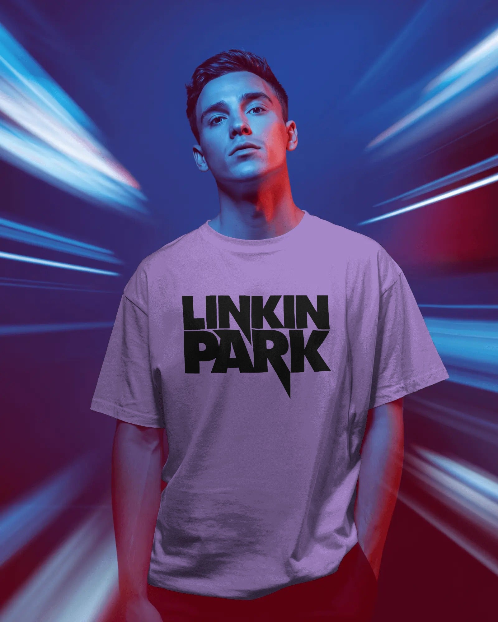 Linkin Park Essentials Oversized Lavender Tshirt from Nitorious Atelier