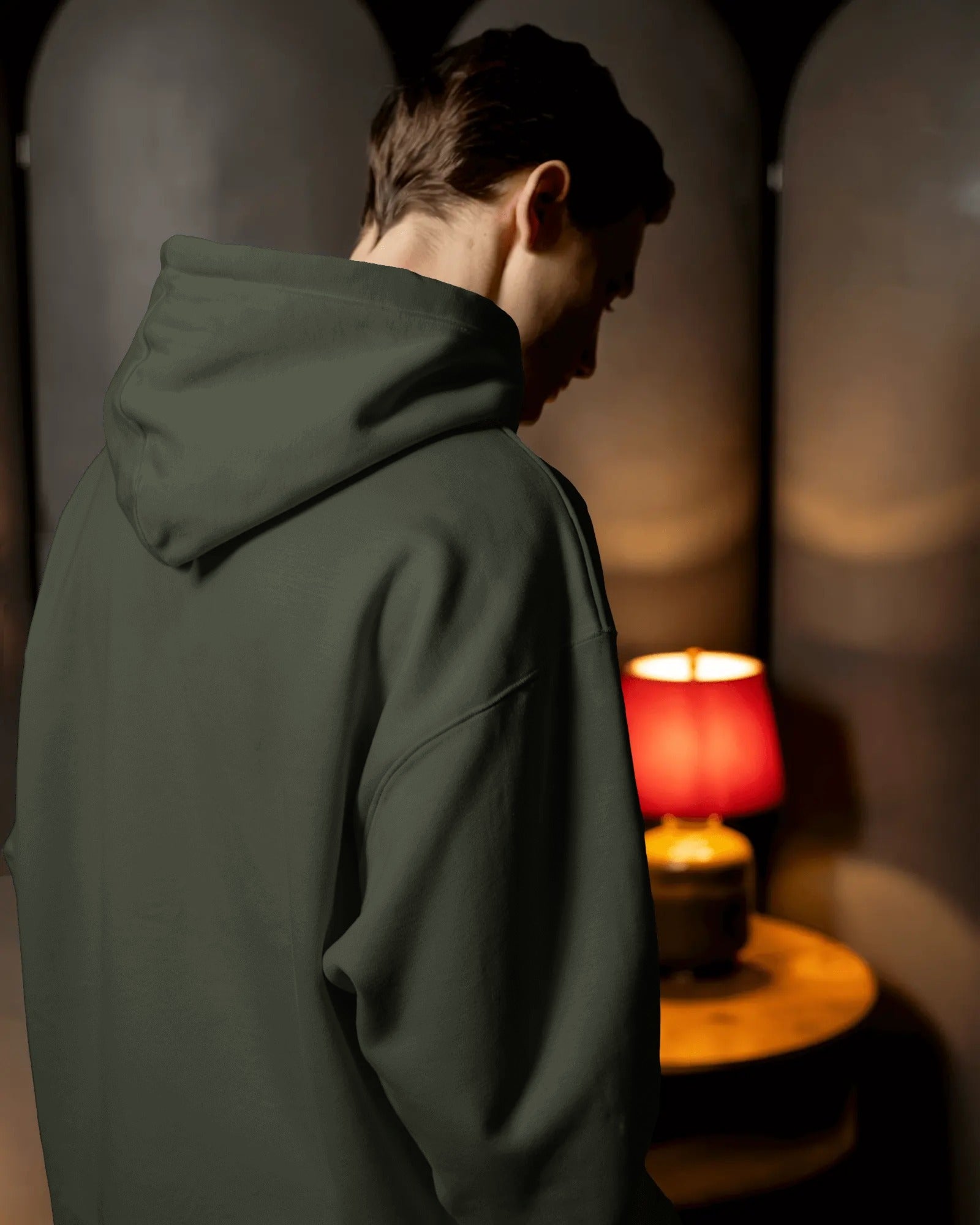 Premium Linkin Park band hoodie in olive green by Nitorious Atelier