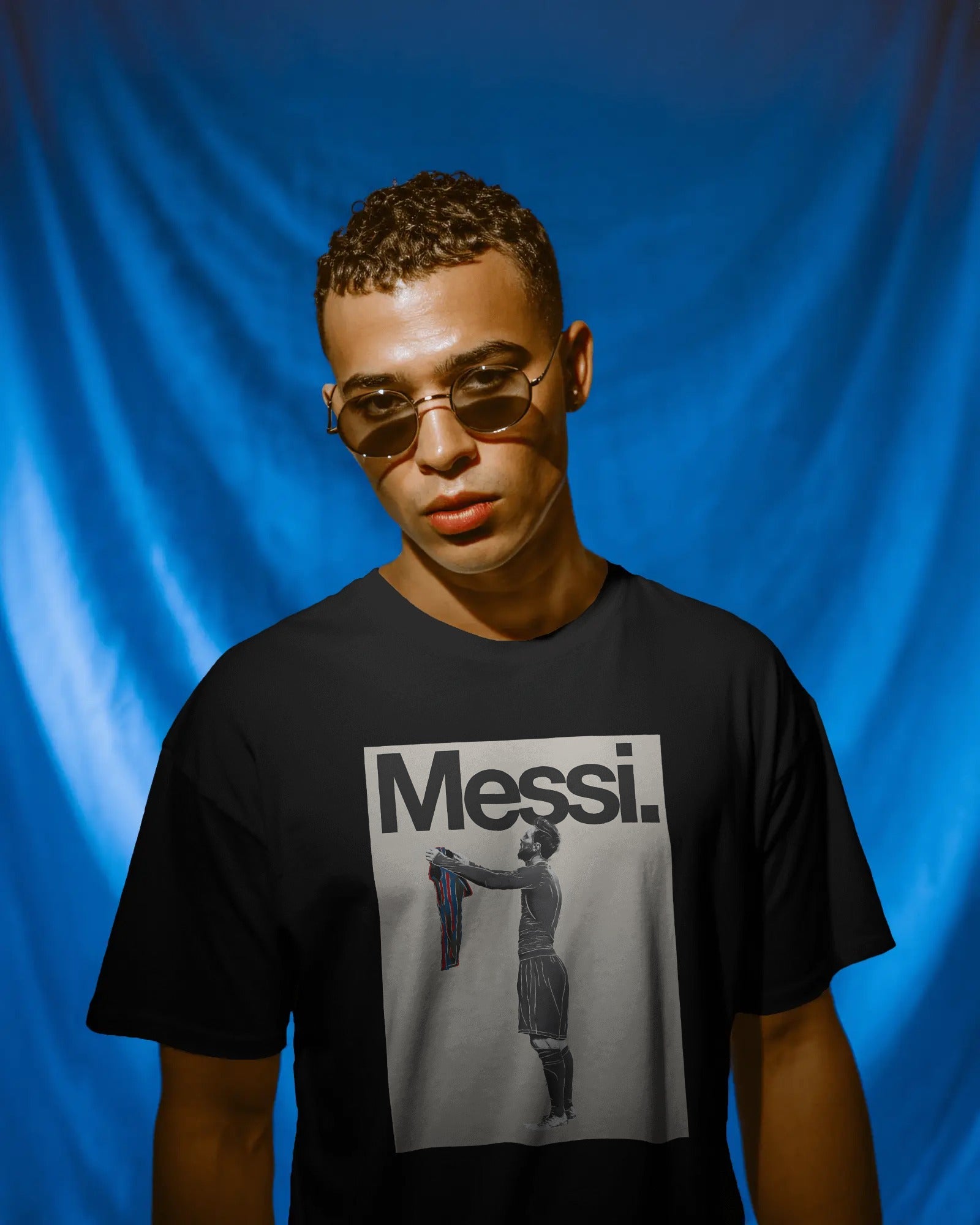 Lionel Messi India Oversized Black Tshirt from Nitorious Atelier 