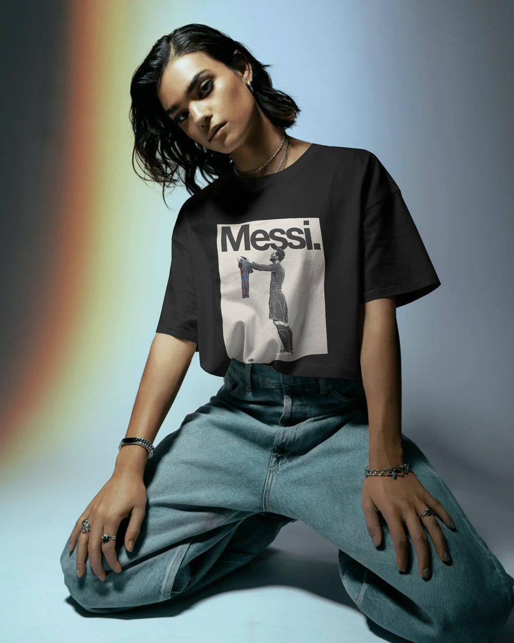 Lionel Messi India Oversized Black Tshirt from Nitorious Atelier 