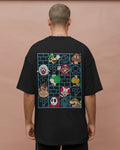 Black oversized t-shirt featuring a bold Mario print. Made from premium cotton, this t-shirt offers a relaxed fit, soft feel, and vibrant graphic for fans of classic gaming