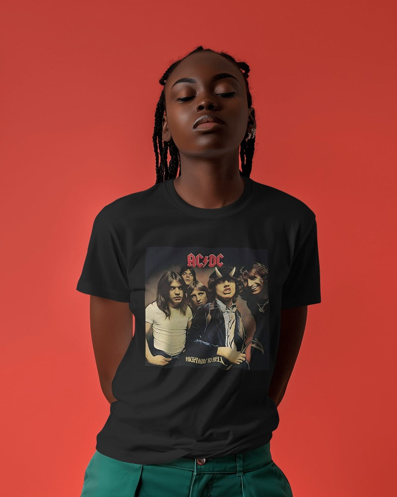 AC/DC band t-shirt from Nitorious Atelier, featuring a striking graphic of the legendary rock band’s logo and imagery. Crafted from premium cotton, this t-shirt offers a comfortable fit with a rock-inspired style.