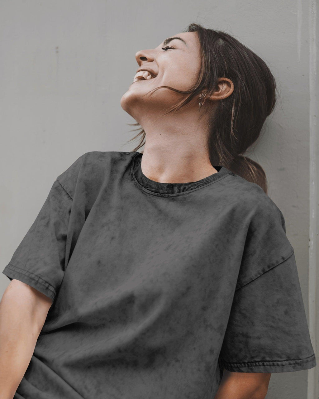 Unisex oversized t-shirt crafted from premium French Terry Cotton, offering unparalleled softness and a feather-light feel. Features a rounded neckline with ribbed detailing and a straight hem for a timeless look and ultimate comfort.