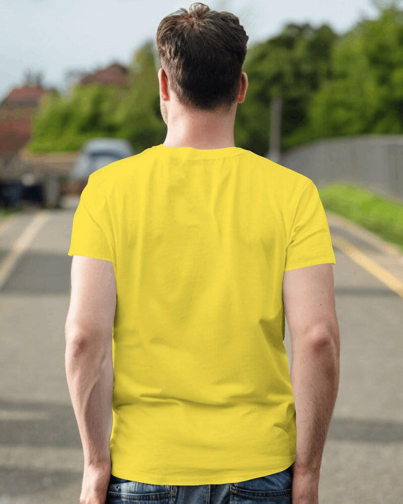 Nitorious Atelier's regular fit Yellow tee, featuring Adventure print, combines comfort and style effortlessly