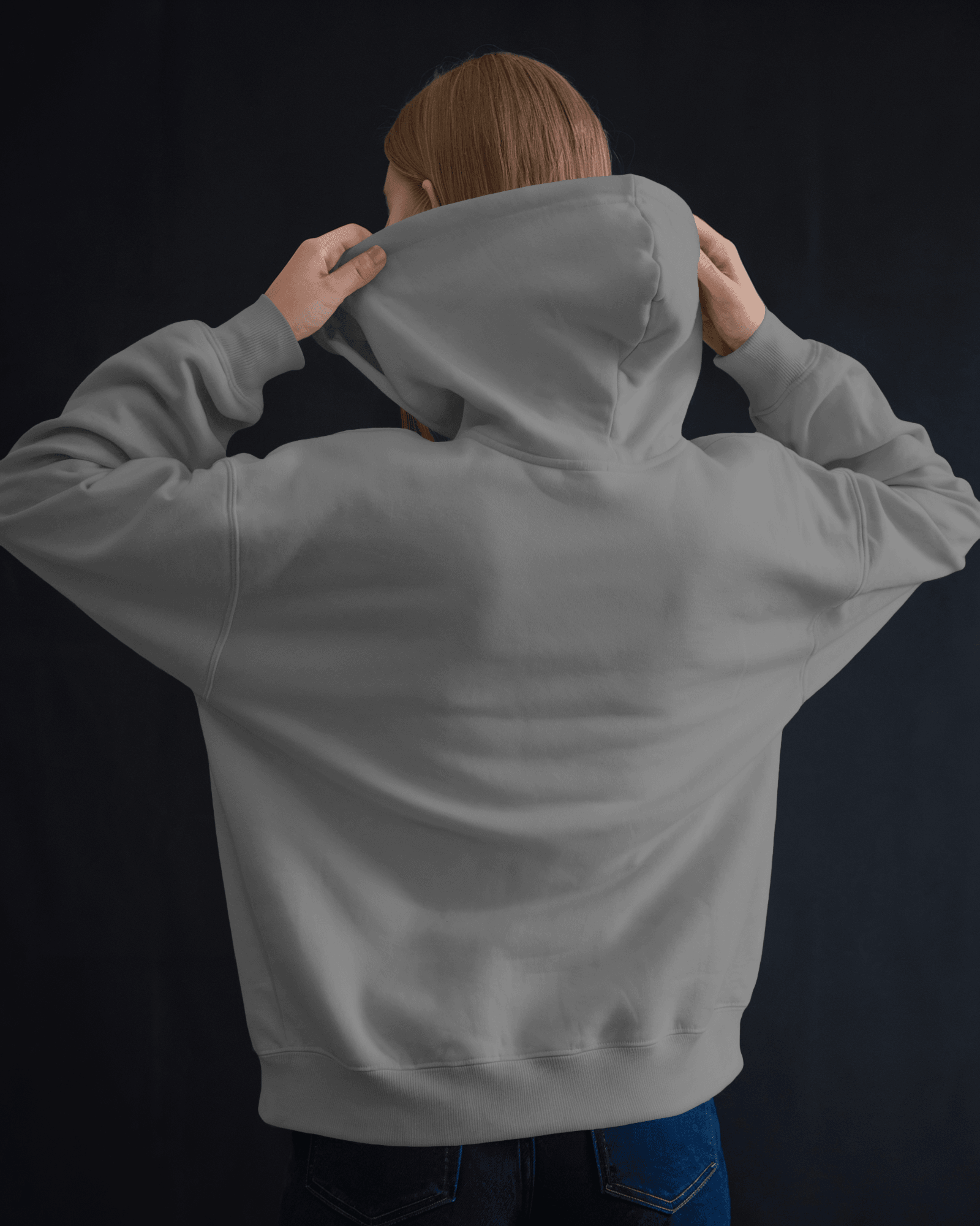 Aesthetic Moon Grey Luxe Hoodie.