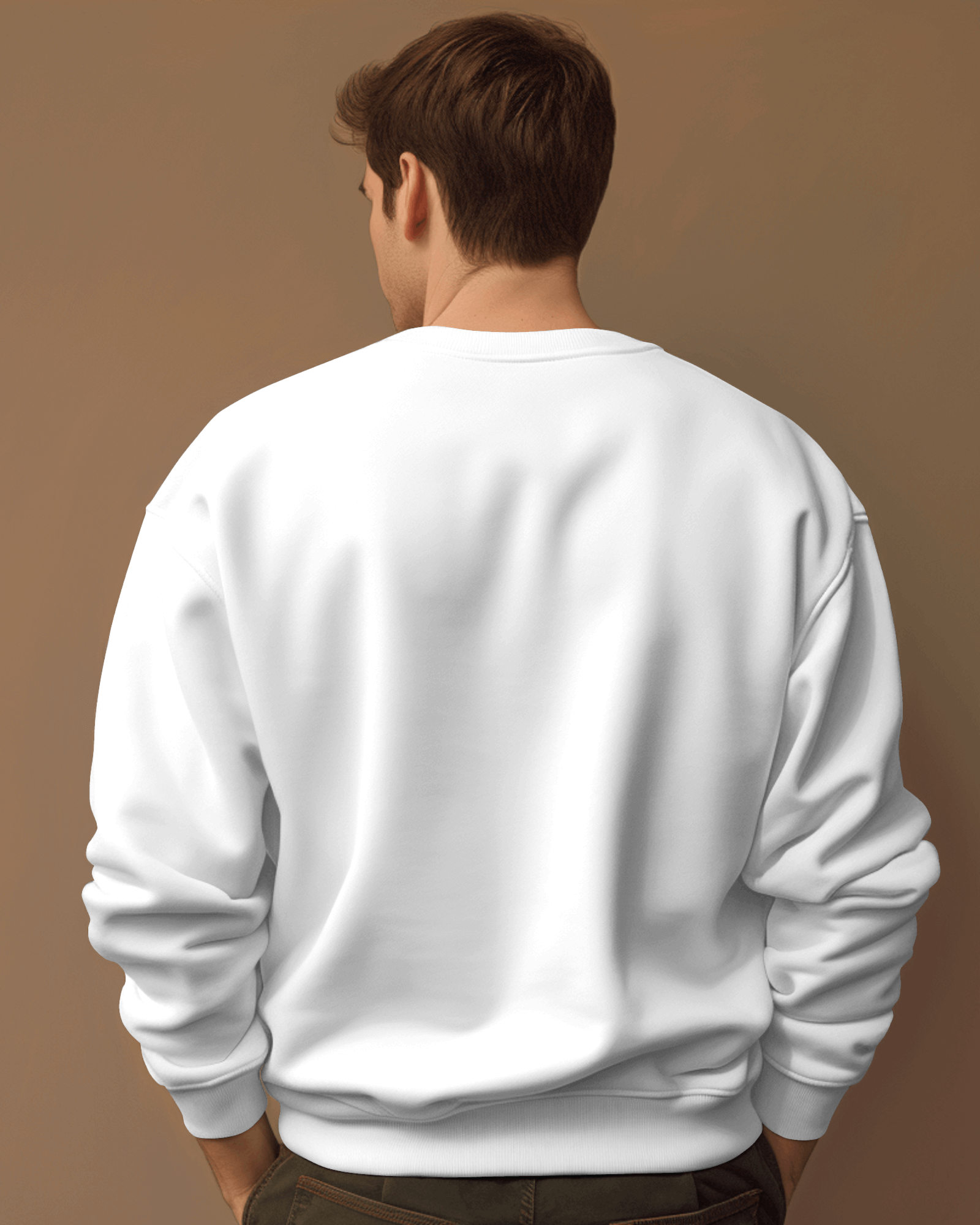 White sweatshirt featuring a bold astronaut graphic, crafted from soft, premium cotton fleece for comfort and warmth. This Nitorious Atelier sweatshirt has a relaxed fit with ribbed cuffs and hem, perfect for a stylish, space-inspired look.