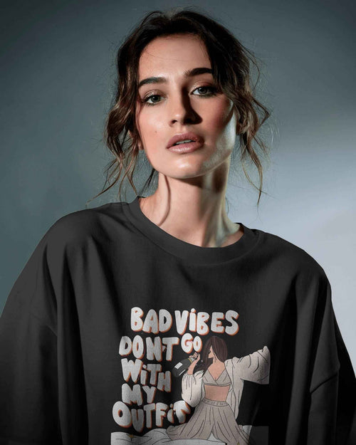 Bad Vibes Oversized Women T-shirt