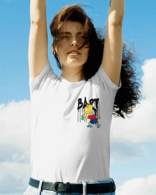 Bart Regular Fit White T-shirt