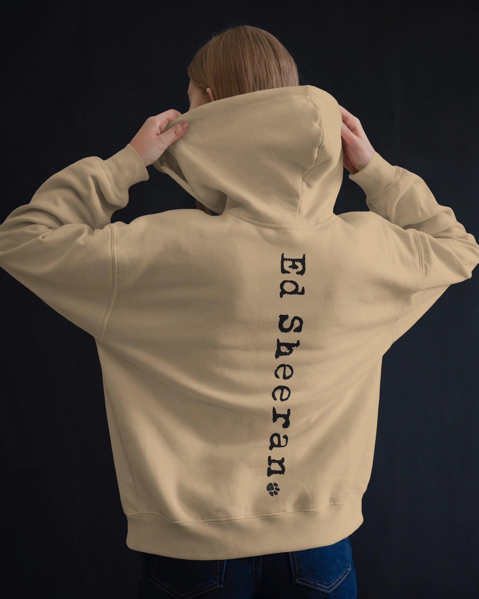 Beige luxe hoodie inspired by Ed Sheeran, from Nitorious Atelier. Designed with premium cotton fleece for unmatched comfort and elegance, this hoodie combines a cosy fit with a timeless, versatile style, perfect for music lovers and casual wear.