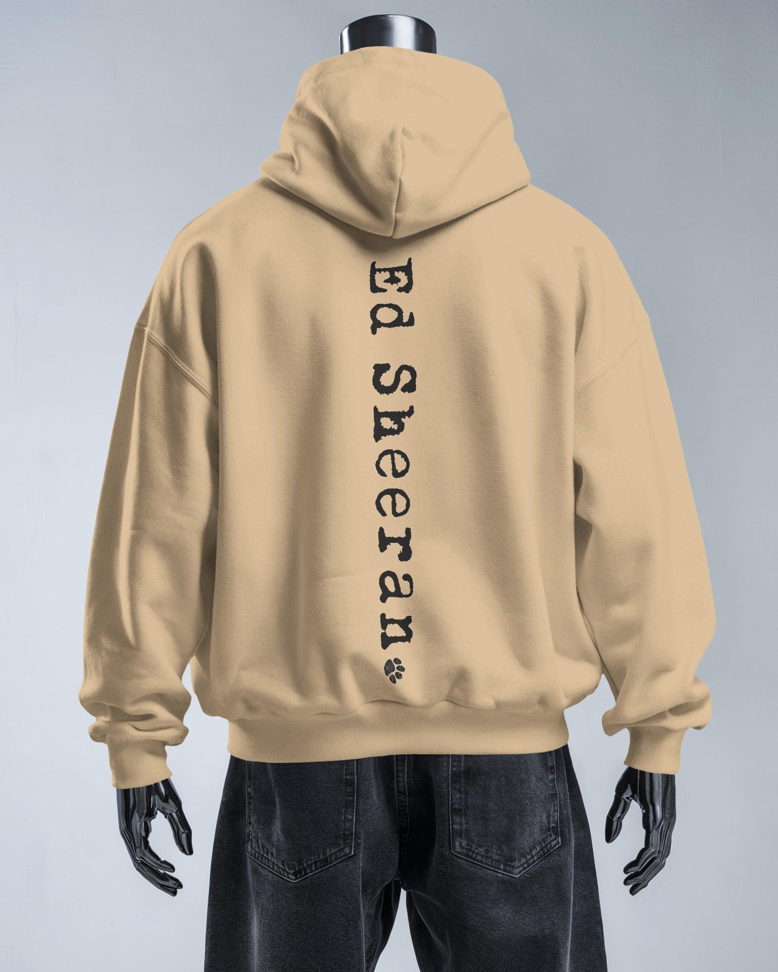Beige luxe hoodie inspired by Ed Sheeran, from Nitorious Atelier. Designed with premium cotton fleece for unmatched comfort and elegance, this hoodie combines a cosy fit with a timeless, versatile style, perfect for music lovers and casual wear.