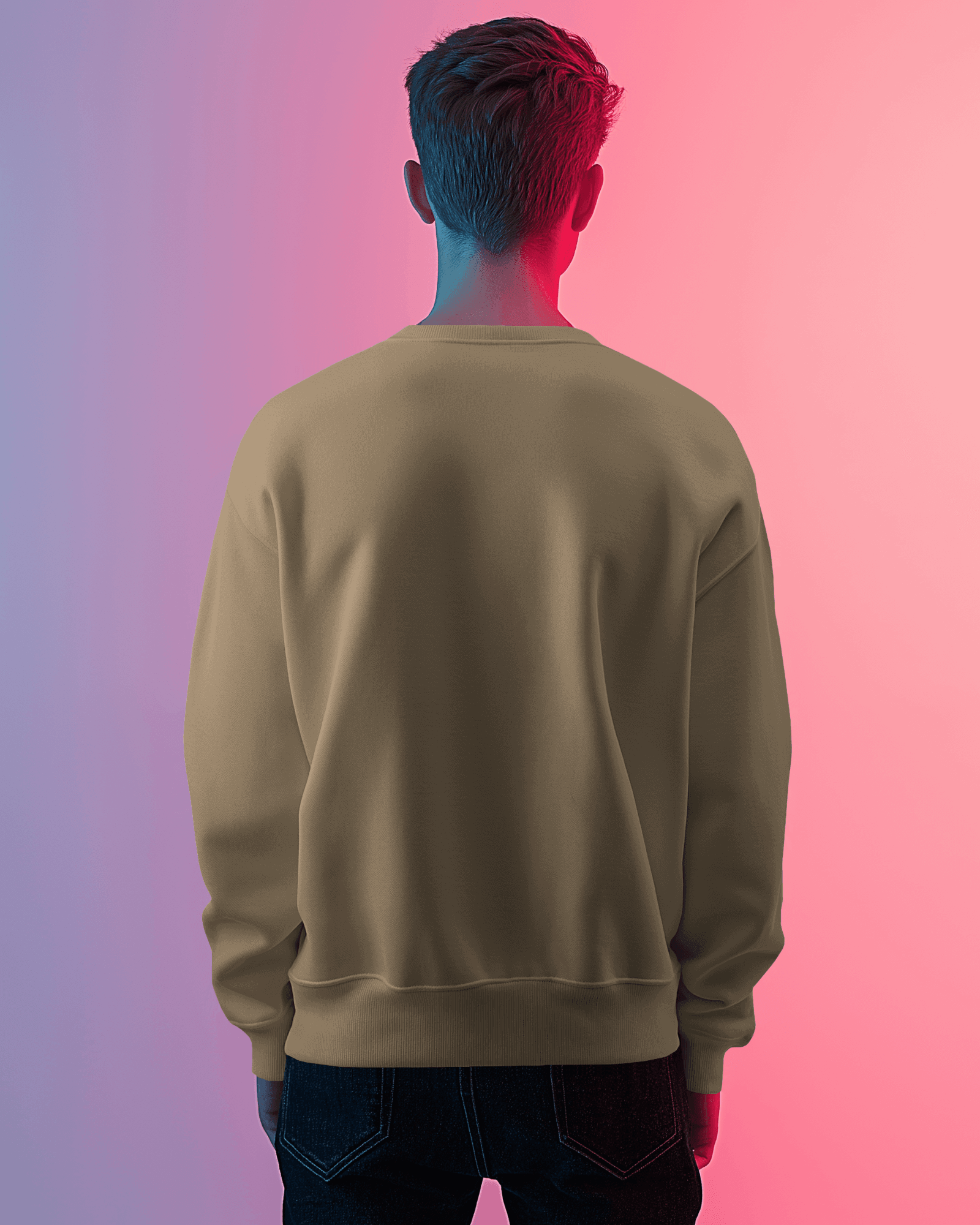 Nitorious Atelier Beige Juice Wrld Rapper Printed Luxe Sweatshirt.