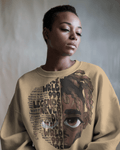 Nitorious Atelier Beige Juice Wrld Rapper Printed Luxe Sweatshirt
