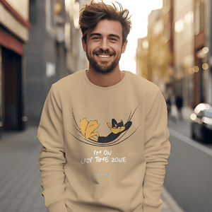 Nitorious Atelier Beige Lazy Time Zone Printed Luxe Sweatshirt