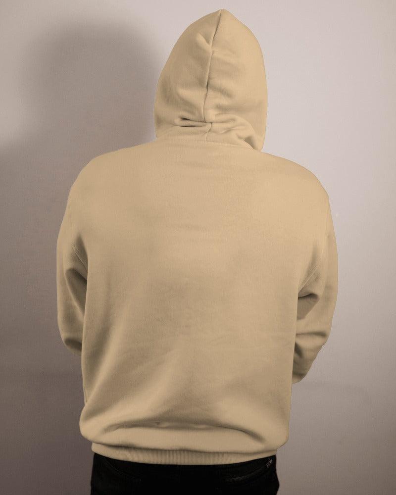 Nitorious Atelier beige Luxe hoodie made from premium cotton fleece, offering a soft and cozy feel. This hoodie features a minimalist design, perfect for a stylish, comfortable, and warm everyday look.