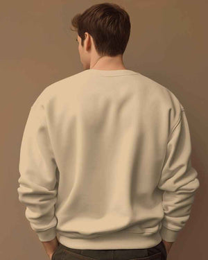 Nitorious Atelier Beige New York Printed Luxe Sweatshirt