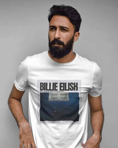 Billie Eilish Regular Fit White T-shirt