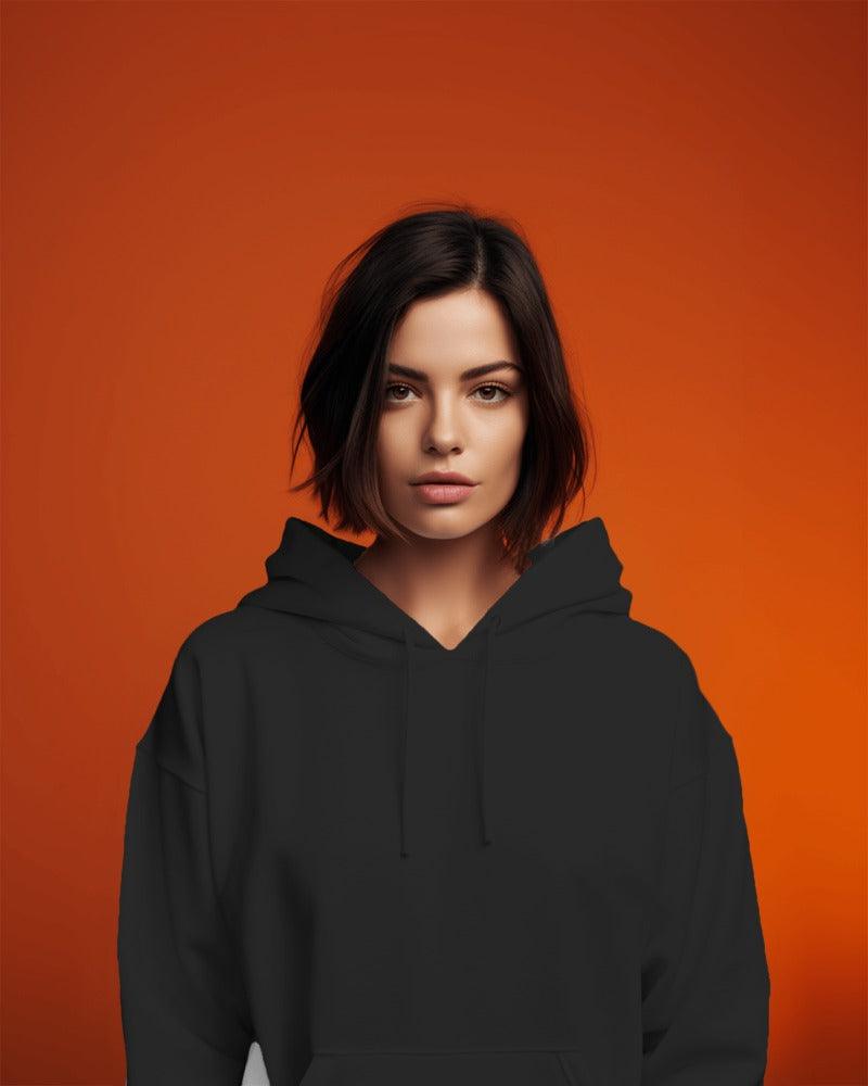 Nitorious Atelier black Luxe hoodie crafted from premium cotton fleece for a sleek and comfortable fit. This hoodie combines luxury with warmth, featuring a minimalist design perfect for versatile, everyday style.