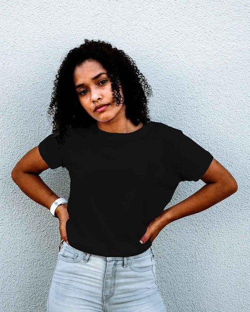 Black Regular Fit tee T-shirt
