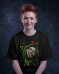 Bob Marley Graphic Printed Oversized Black T-shirt