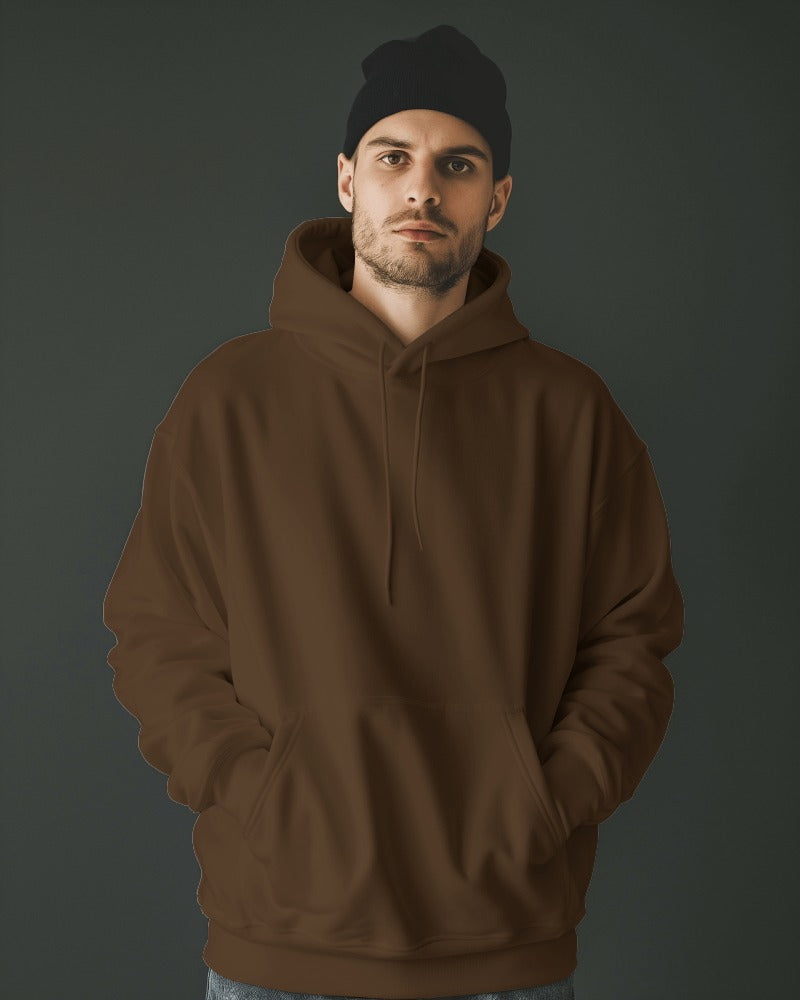 Nitorious Atelier brown Luxe hoodie crafted from premium cotton cotton, featuring a rich, warm tone and a luxurious feel. This hoodie combines style and comfort, making it perfect for casual, everyday wear.