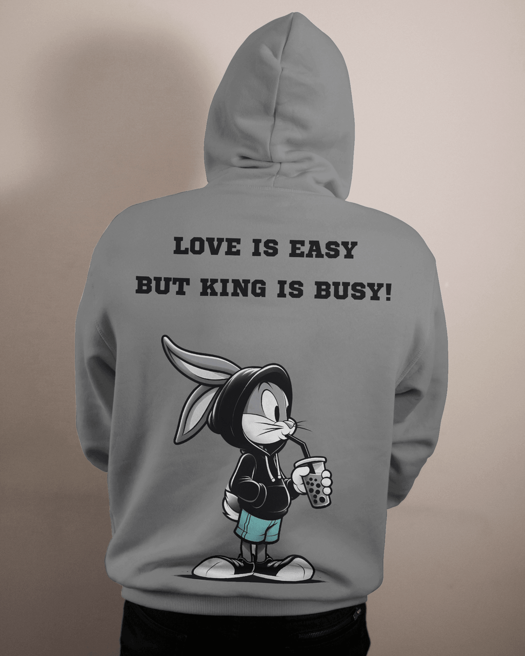 Bugs Bunny Grey Luxe Hoodie.