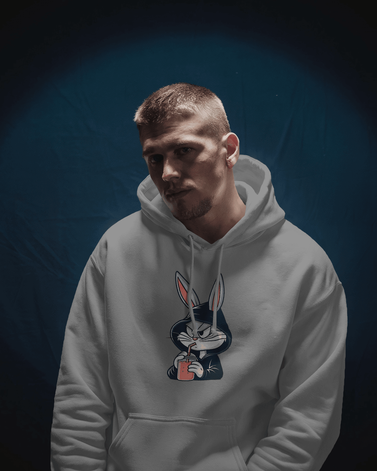 Bugs Bunny Grey Luxe Hoodie.