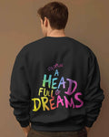 COLDPLAY A HEAD FULL OF DREAMS Black Luxe Sweatshirt - Made on Order