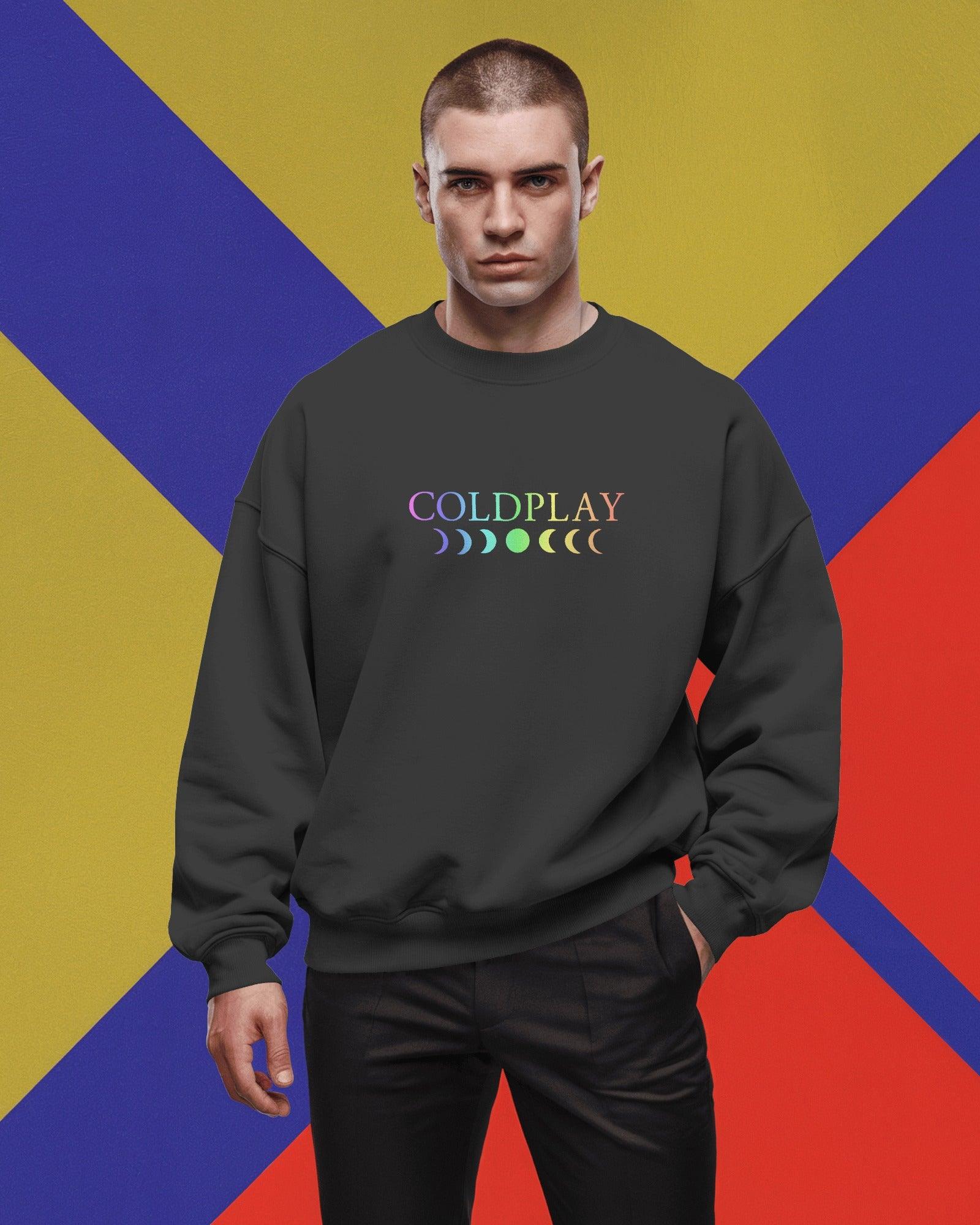 COLDPLAY A HEAD FULL OF DREAMS Black Luxe Sweatshirt - Made on Order