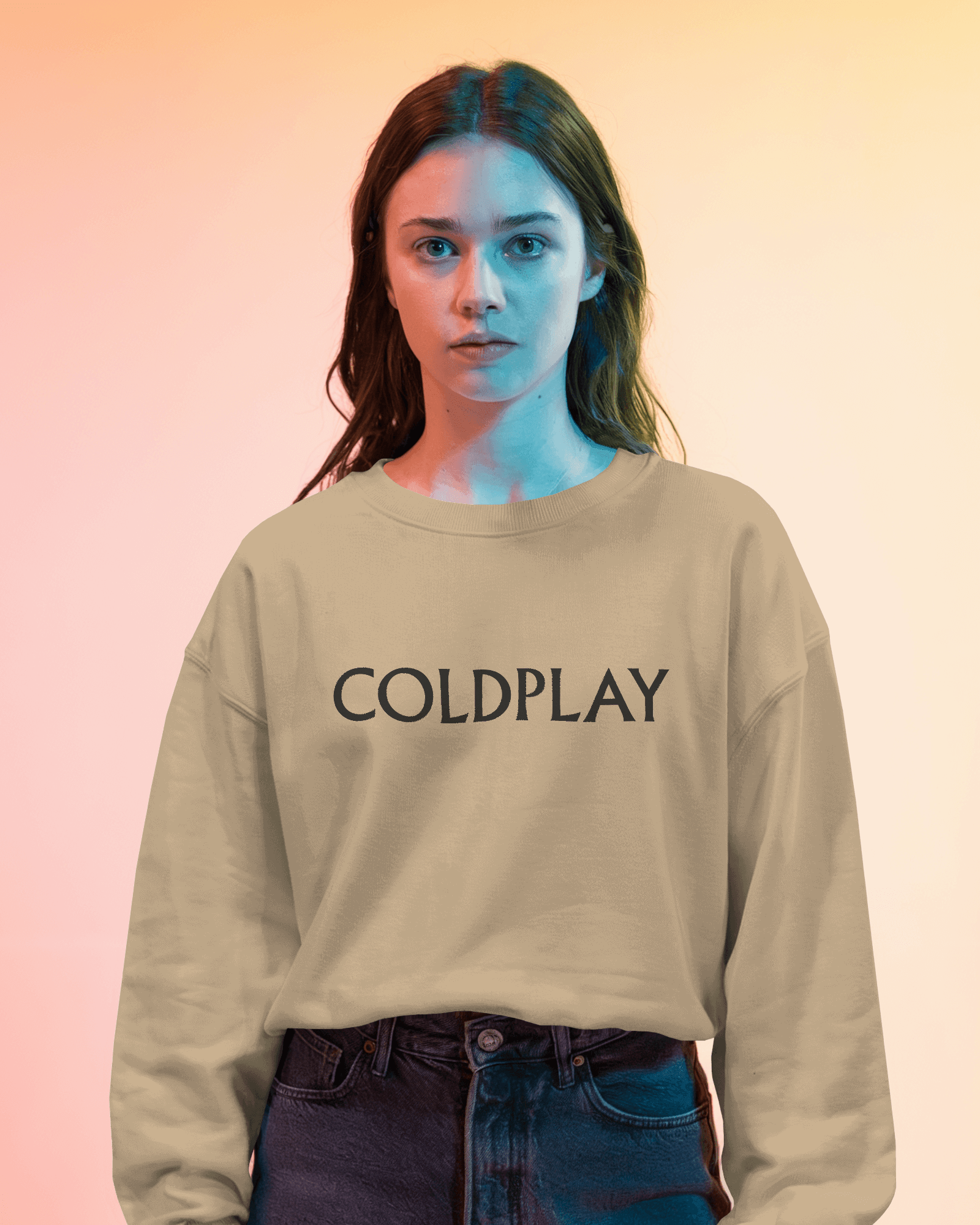 COLDPLAY Beige Luxe Sweatshirt.