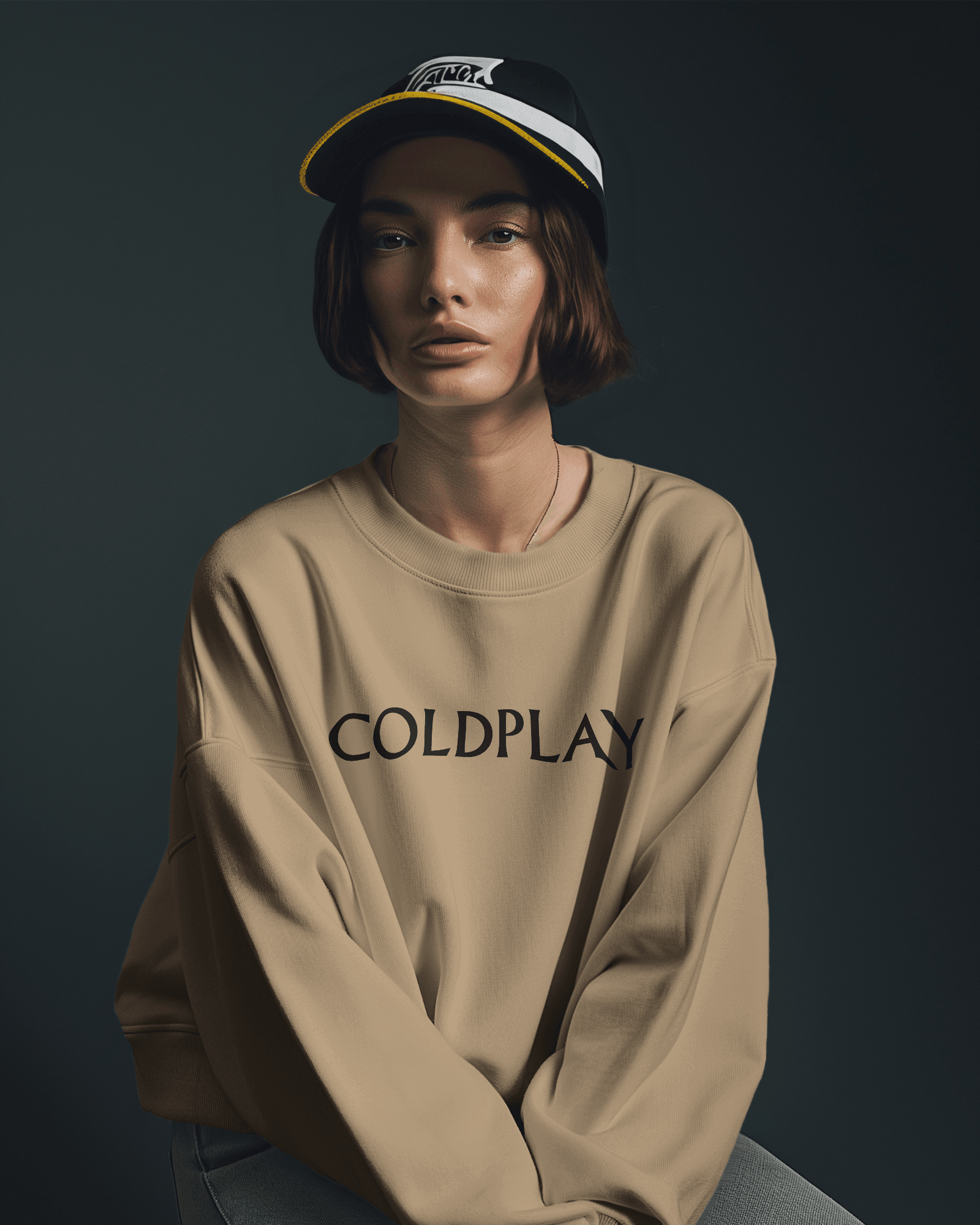 COLDPLAY Beige Luxe Sweatshirt.