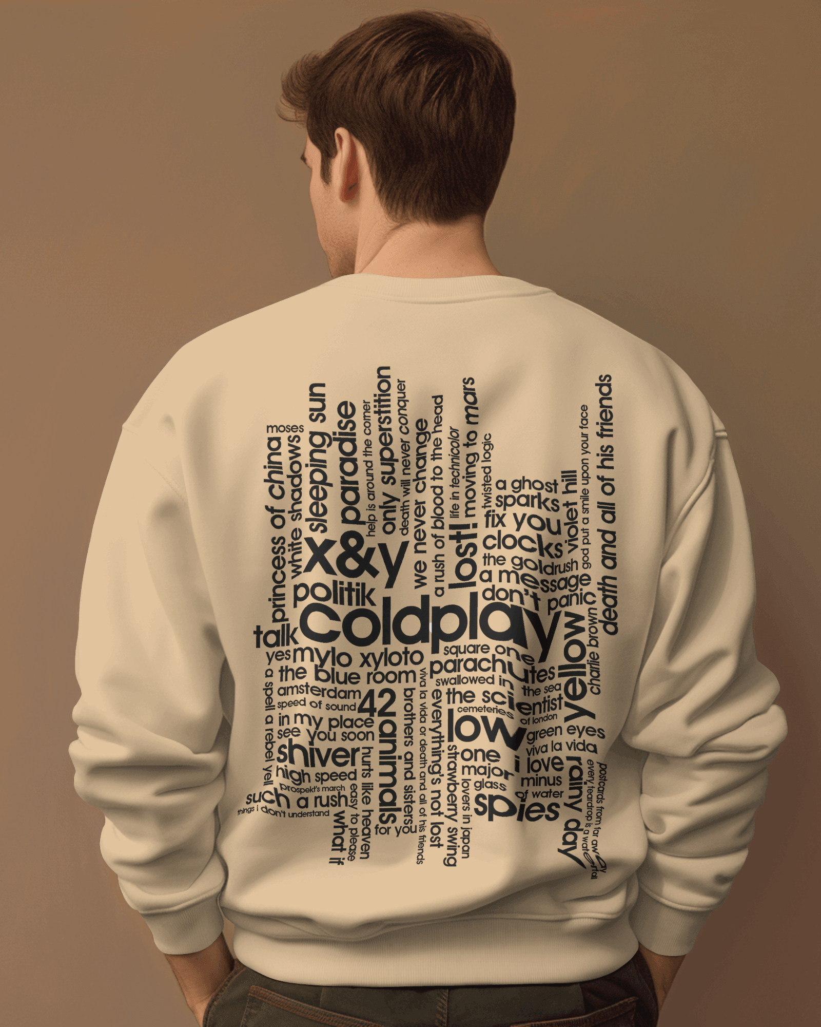 COLDPLAY Beige Luxe Sweatshirt.