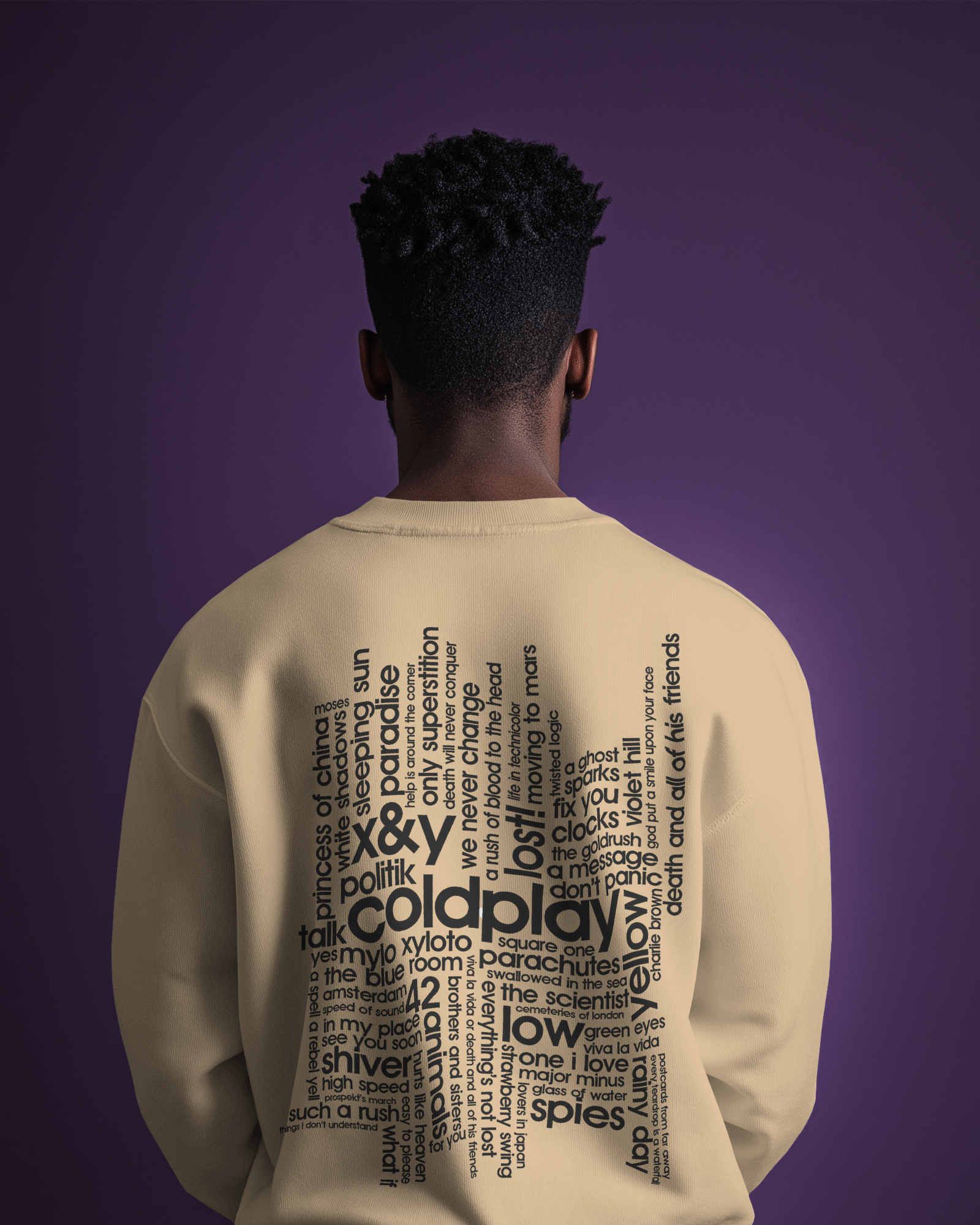 Coldplay beige sweatshirt from Nitorious Atelier, crafted from premium cotton fleece for ultimate comfort and warmth. Features a stylish minimalist design, perfect for casual outings and cosy evenings.