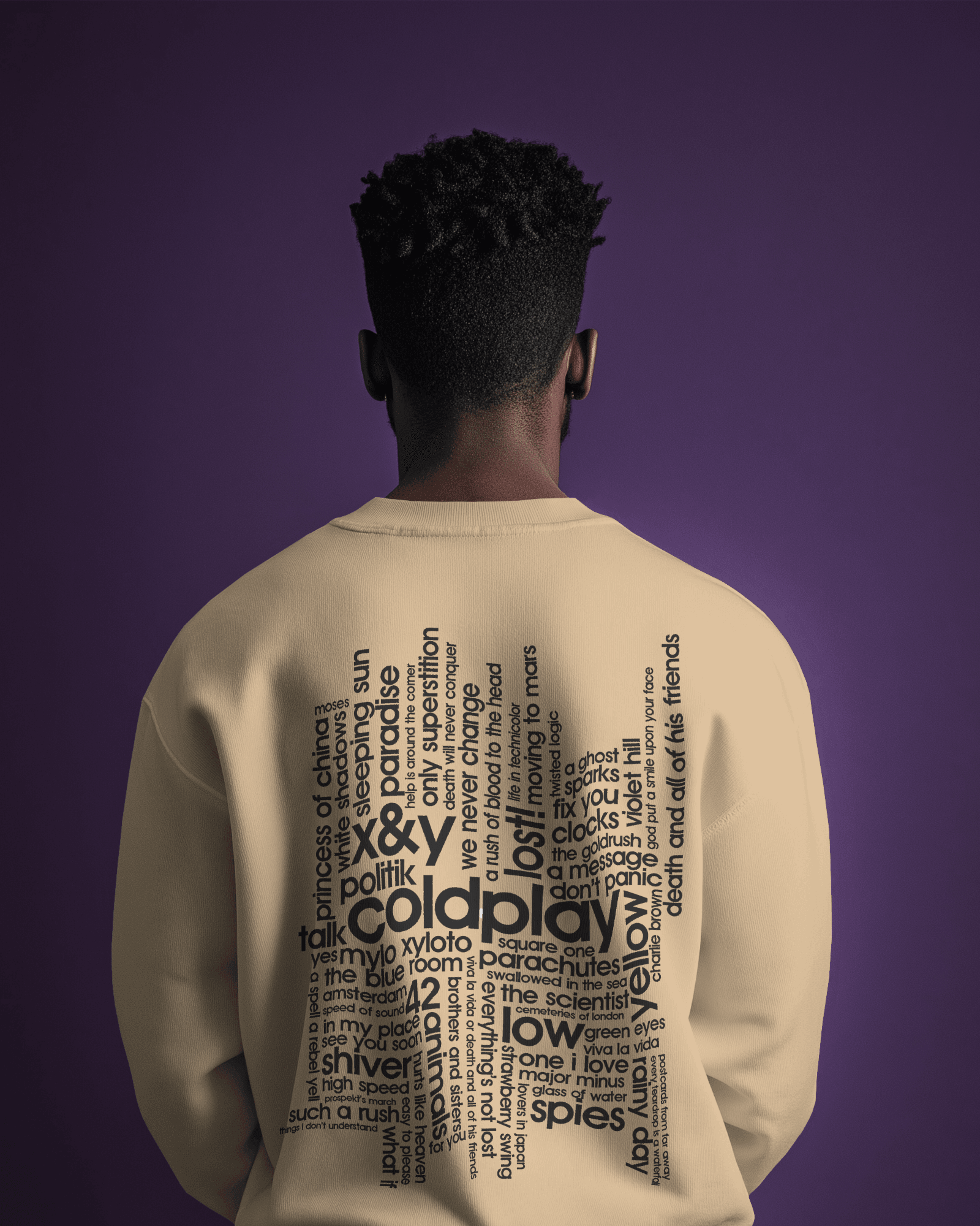 COLDPLAY Beige Luxe Sweatshirt.