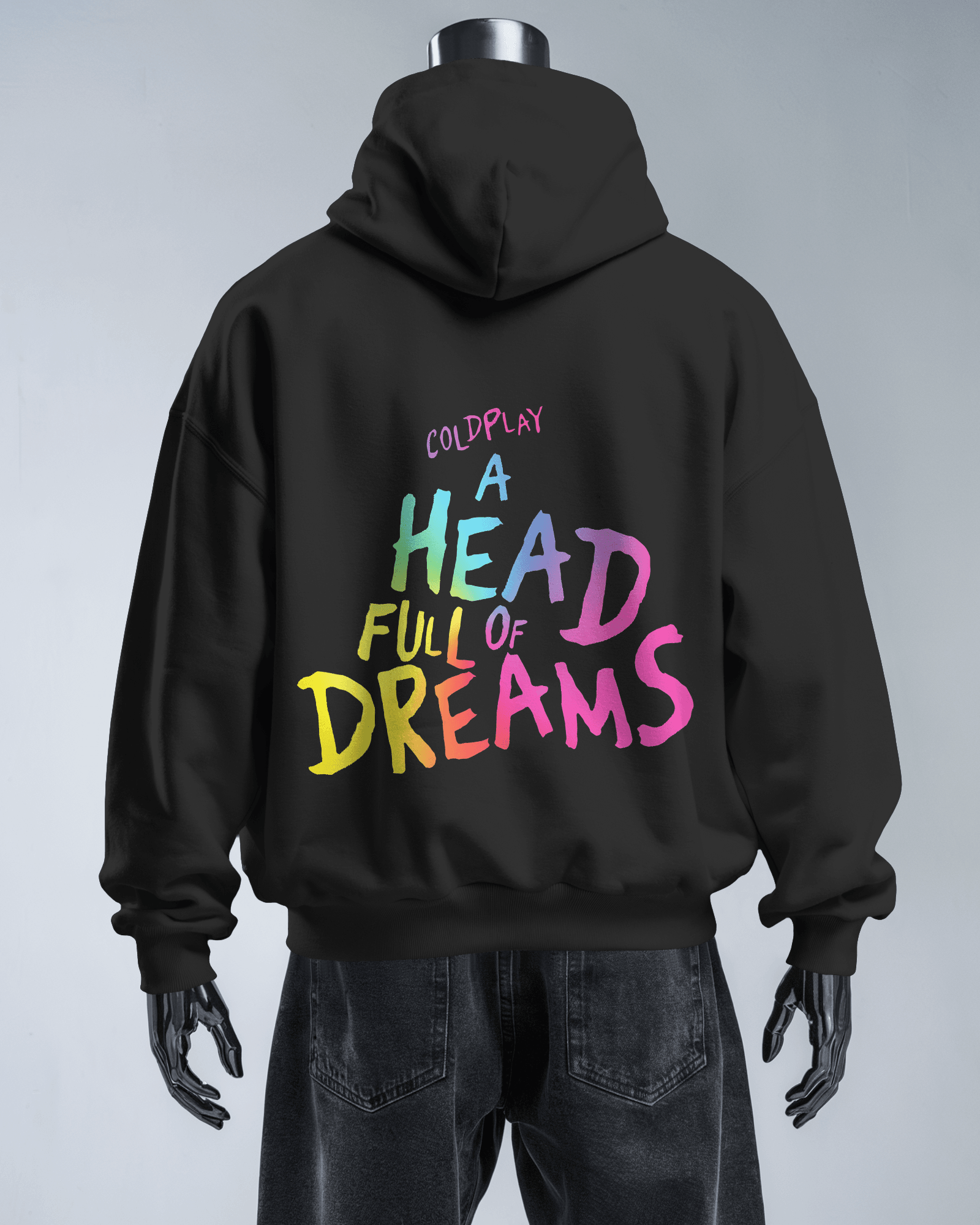 Nitorious Atelier COLDPLAY Full Of Dreams Black Luxe Hoodie - Made on Order