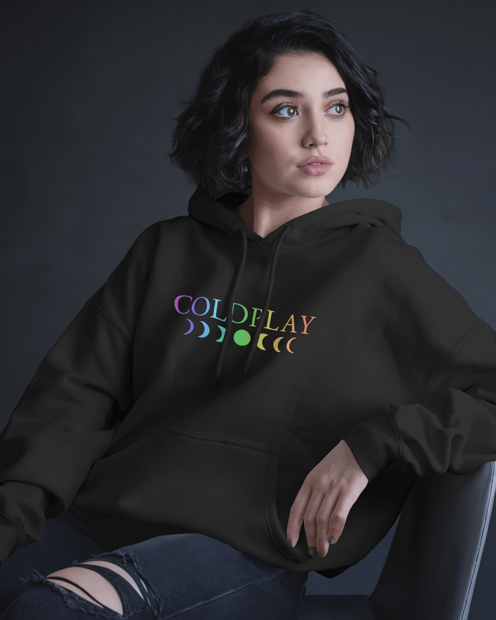 Nitorious Atelier COLDPLAY Full Of Dreams Black Luxe Hoodie - Made on Order