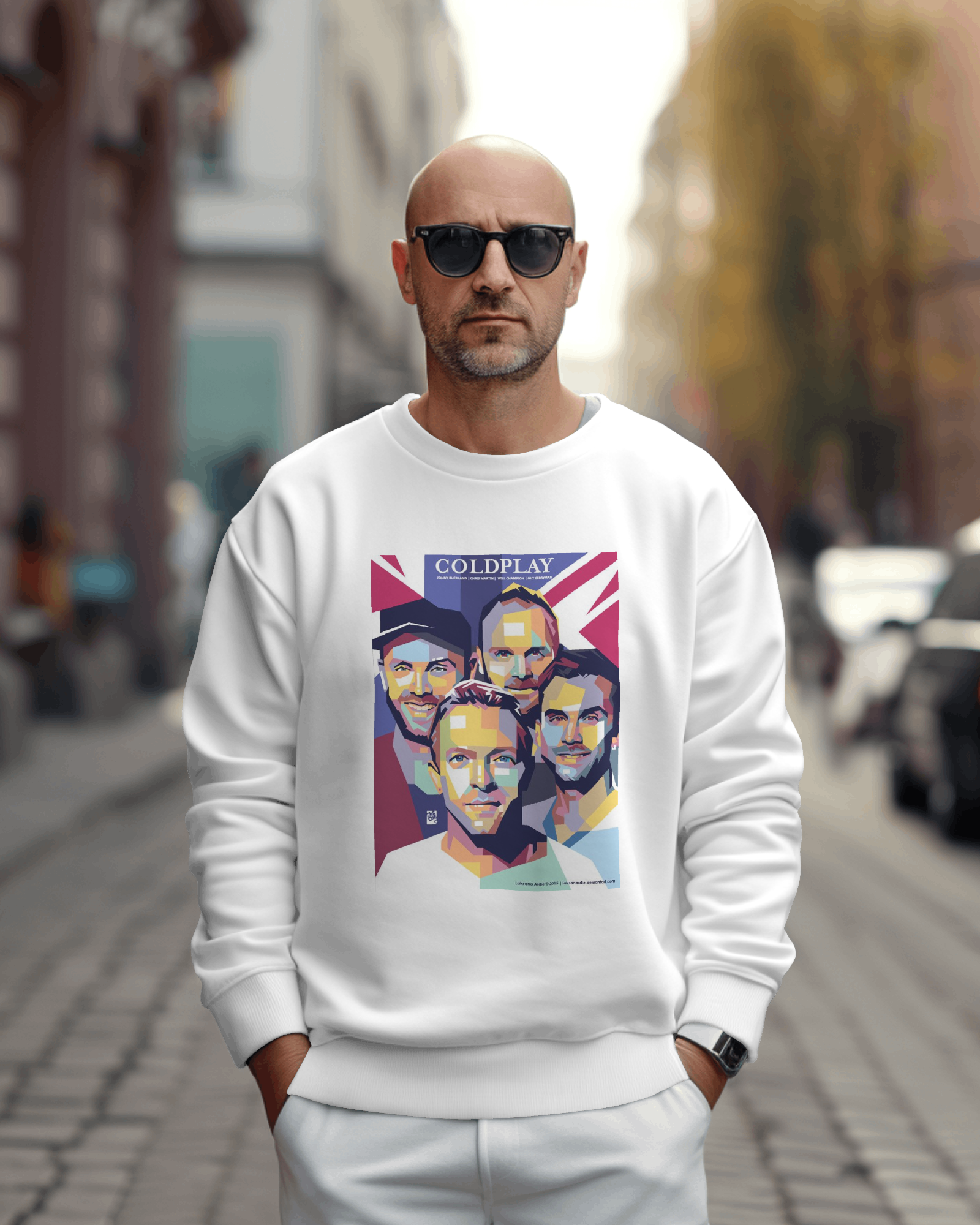 Coldplay-inspired sweatshirt from Nitorious Atelier featuring a vibrant graphic design. Crafted from premium cotton fleece for warmth and comfort, this sweatshirt is perfect for music lovers and casual wear enthusiasts alike.