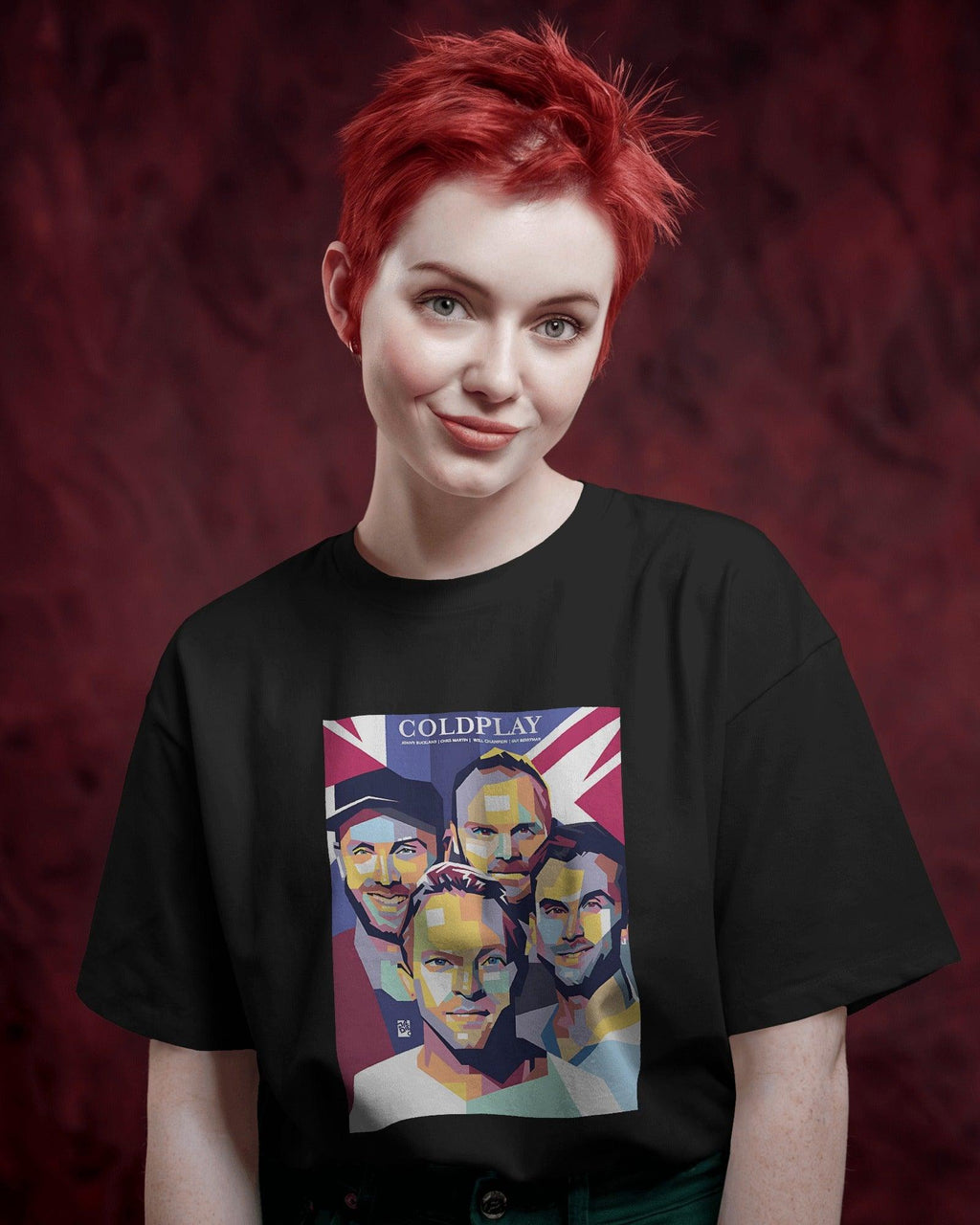 Black t-shirt from Nitorious Atelier featuring a bold Coldplay-inspired graphic print. Made from premium cotton, this t-shirt combines style and comfort, perfect for music lovers.