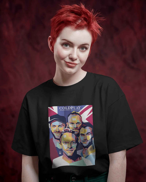 COLDPLAY Music of the Spheres World Tour Oversized Black T-shirt  - Made On Order