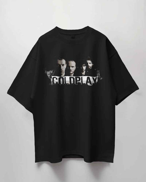 COLDPLAY Regular Fit Black T-shirt- Made On Order