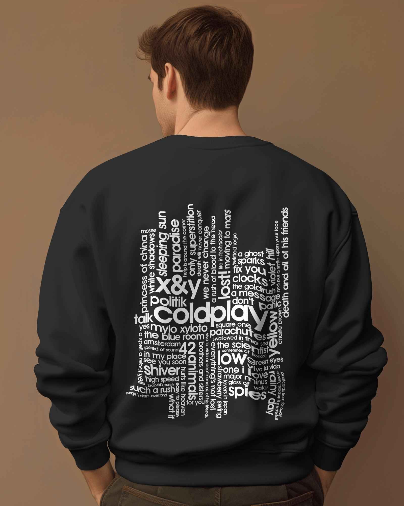 COLDPLAY Songs Black Luxe Sweatshirt