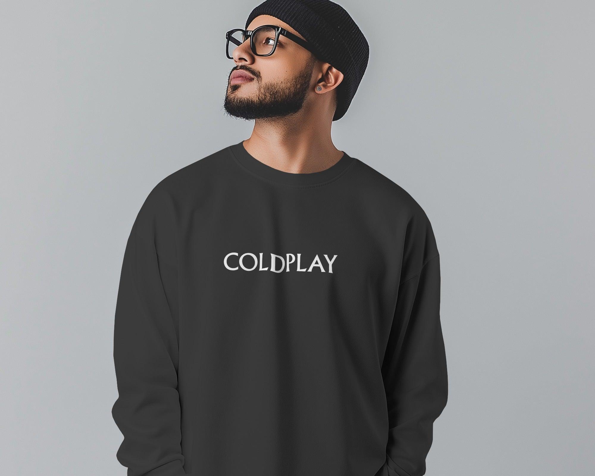 Coldplay black sweatshirt from Nitorious Atelier featuring a sleek and minimalistic design. Crafted from premium-quality fabric, this sweatshirt ensures warmth and comfort, perfect for casual wear or layering during colder days.