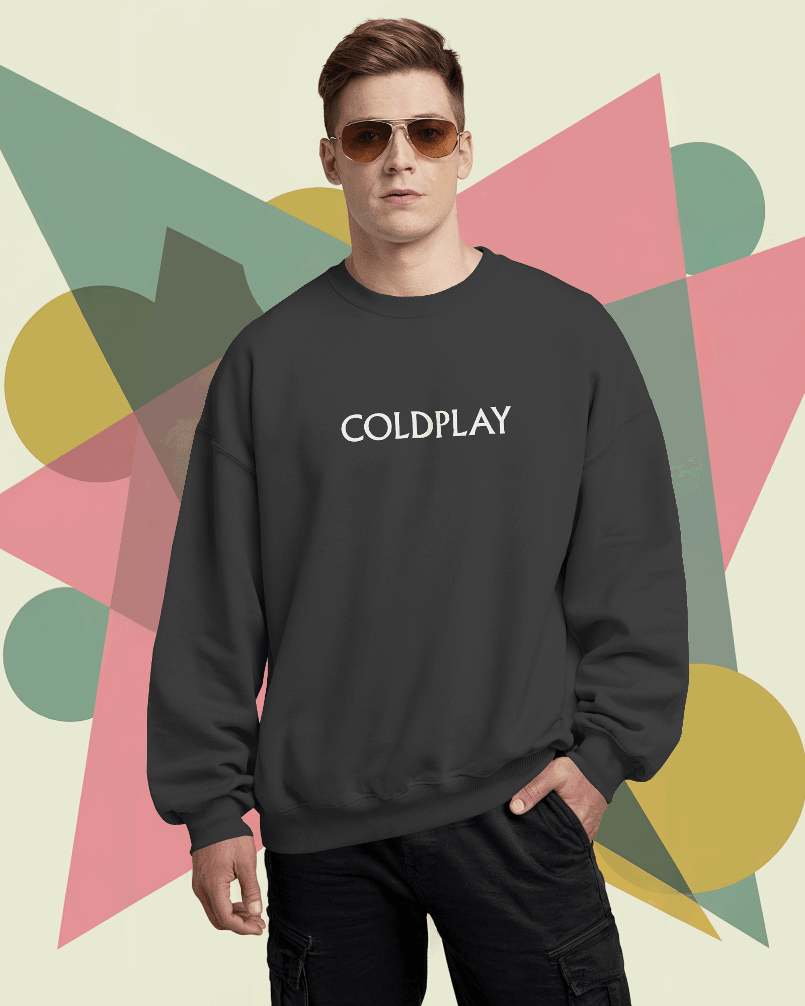 Coldplay black sweatshirt from Nitorious Atelier featuring a sleek and minimalistic design. Crafted from premium-quality fabric, this sweatshirt ensures warmth and comfort, perfect for casual wear or layering during colder days.