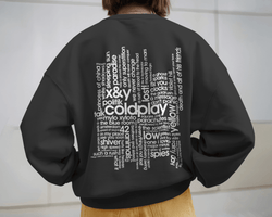 COLDPLAY Songs Black Luxe Sweatshirt