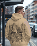 Beige hoodie from Nitorious Atelier featuring a Coldplay-inspired design. Made with 100% premium cotton fleece, this hoodie offers unmatched comfort, warmth, and style for music lovers.