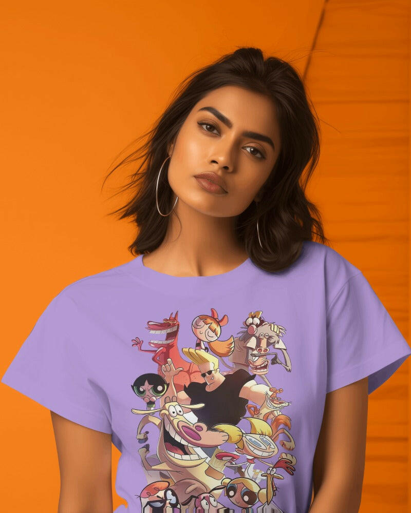 Cartoon printed oversized t-shirt from Nitorious Atelier: A stylish and comfortable t-shirt featuring a vibrant and playful cartoon design. Made from premium cotton fabric, this oversized fit t-shirt offers a perfect blend of fashion and comfort, ideal for casual wear.