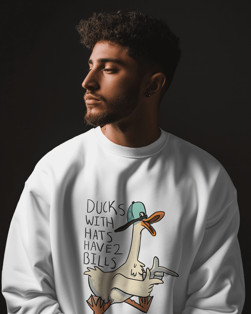 Classic White Ducks Luxe Sweatshirt.