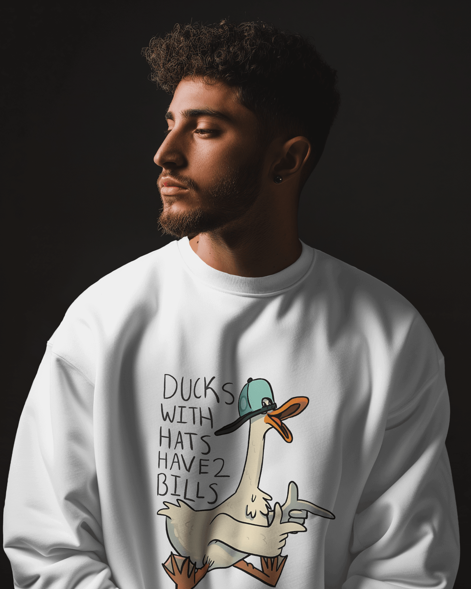 Classic White Ducks Luxe Sweatshirt.