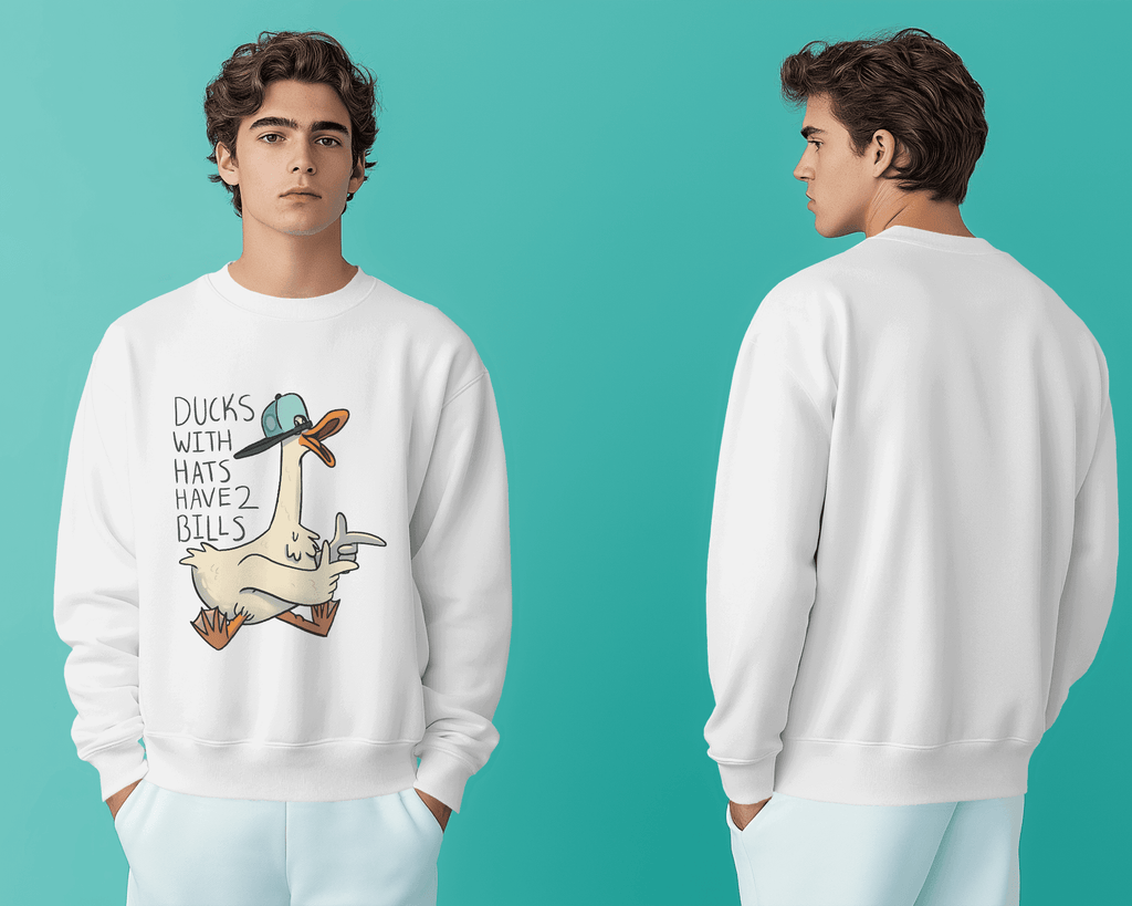 Classic White Ducks Luxe Sweatshirt.